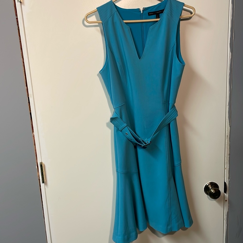 WHBM Aqua Dress W/ Belt